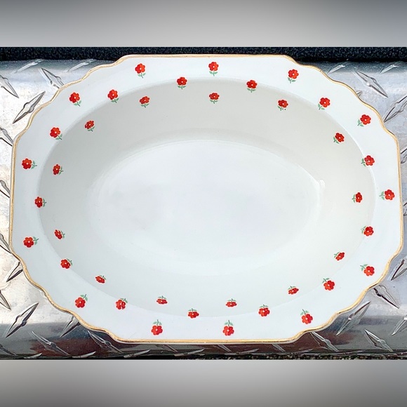 Mid Century Vintage W S George Blushing Rose Dalrymple LIDO Oval Vegetable Bowl - Picture 2 of 16